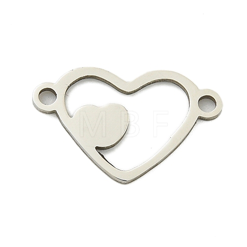 Non-Tarnish 201 Stainless Steel Connector Charms STAS-M015-20P-1