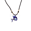 Evil Eye Handmade Lampwork Heart Shaped Perfume Essence Bottle Pendant Necklace PW-WG31D8D-05-1