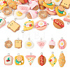  24Pcs 12 Styles Opaque Resin Pendants RESI-TA0001-91-10