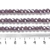 Electroplate Opaque Glass Beads Strands EGLA-A035-P4mm-A11-4