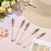 6Pcs Alloy & Brass Brooches AJEW-BC00033-4