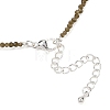 Natural Golden Sheen Obsidian Beaded Necklaces NJEW-K114-A-A19-4