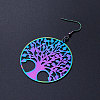 201 Stainless Steel Dangle Earrings LS-STAS-S105-JN418-2