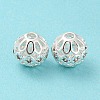 Brass Micro Pave Cubic Zirconia Beads KK-H452-26S-1