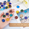 Olycraft 36Pcs 6 Colors Colored Glass Mosaic Tiles DIY-OC0009-46-3