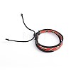 Adjustable Leather Cord Multi-strand Bracelets BJEW-O105-01-2