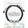 Natural Amazonite Beaded Bracelet with 3 Pcs 8mm Matte Stone ZJ6492-16-1