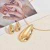 Iron Teardrop Pendant Choker & Stud Earring Sets for Women HI1205-1