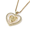 Mother's Day Brass Micro Pave Clear Cubic Zirconia Pendant Necklaces LS-NJEW-G126-01B-1