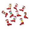Boot Baking Paint Glass Enamel  Beads LAMP-C020-02-01-1