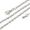 Brass Singapore Chains Necklaces for Women NJEW-D302-36P-5