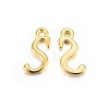 Golden Plated Alloy Letter Pendants PALLOY-J718-01G-S-1