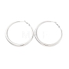 304 Stainless Steel Hoop Earrings EJEW-Z093-01P-02-4