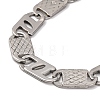 201 Stainless Steel Oval Mariner Link Chain Necklace NJEW-F222-37P-04-3