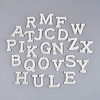 26Pcs ABS Plastic Imitation Pearl & Rhinestone & Cloth Letter Cabochons PATC-T001-01A-3