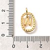 Brass Micro Pave Cubic Zirconia Pendants ZIRC-P123-01G-W02-3