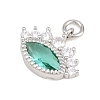 Brass Colorful Cubic Zirconia Pendants KK-E800-04P-2