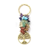 Chakra Natural Gemstone Chip Pendant Keychain KEYC-JKC00414-03-2