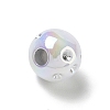 UV Plating Opaque Acrylic European Bead Rhinestone Settings AC-CBA6658-06I-2