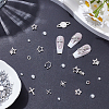 145Pcs 3 Styles Plastic & Resin & Zinc Alloy Rhinestone Cabochons MRMJ-SP0001-41-4