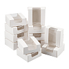 Square Paper Storage Gift Boxes with Clear Visible Window CON-WH0095-65B-1