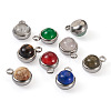Fashewelry 9Pcs 9 Styles Natural Mixed Stone Charms G-FW0001-28-3