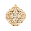 Brass Micro Pave Cubic Zirconia with Glass Pendants KK-Q026-10G-1