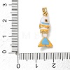 Brass Enamel Pendants RB-CBA2CEF-02G-01-3
