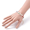 Colorful Heart Flower Beaded Bracelet for Girl Women X1-BJEW-TA00030-3