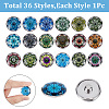 3 Sets 3 Style Alloy Jewelry Snap Buttons BUTT-SC0001-01-3