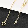 Brass Dapped Chain Y Lariat Necklaces NJEW-H087-06H-G-3