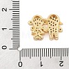 Brass Micro Pave Cubic Zirconia Slide Charms ZIRC-I068-25G-3