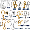 60Bags 13 Styles Tibetan Style Hook and Eye Clasps FIND-SP0006-16-2