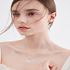 1Pc Stainless Steel Letter Rectangle Pendant Necklaces NJEW-LP0001-34S-P-4