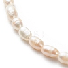 Grade A Natural Pearl Rice Beaded Necklace for Women NJEW-JN03958-4