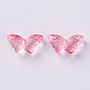 Transparent Spray Painted Glass Beads GLAA-S190-018A-01-2