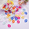 400Pcs 10 Colors Acrylic Linking Rings FIND-DC0001-44-5