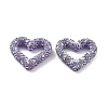 Heart Shape Polymer Clay Rhinestone Beads CLAY-NH0001-09B-08-1