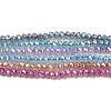 Transparent Baking Painted Glass Beads Strands DGLA-F002-02A-1