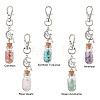 Glass Wishing Bottle with Gemstone Chip inside Pendant Decorations GG-CJ47ED-1