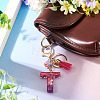 Alloy Resin Butterfly Keychains KEYC-TADJ0002-02G-T-5
