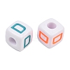 Opaque Acrylic Enamel European Beads AC-ACBA1794-04D-2