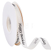 Polycotton Printed Black Word Happy Birthday Ribbon OCOR-CY0004-94B-1