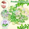 Spray Painted Transparent Glass Beads GLAA-YW0003-76-3