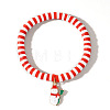 Christmas 304 Stainless Steel Enamel Charm Bracelets ZQ4442-3-1