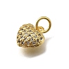 Brass Micro Pave Cubic Zirconia Pendants KK-C090-42G-01-2