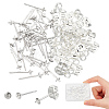 40Pcs 925 Sterling Silver Post Stud Earring Settings STER-DC0001-03-1