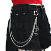 Iron Double Layer Curb Chain Hollow Star Char Pants Chains for Men Women WGF9380-01-1