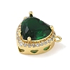 Brass Pave Cubic Zirconia Pendants KK-CBA74BF-01G-05-2