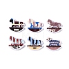 Printed Opaque Acrylic Beads OACR-Q198-02-2
